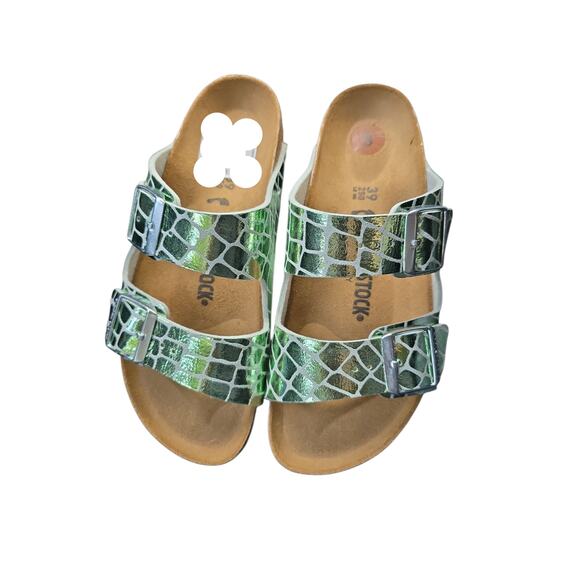 Birkenstock Arizona Women Sandal GATOR GLEAM Green  size:39 EUR/8 US slip on - Picture 2 of 3